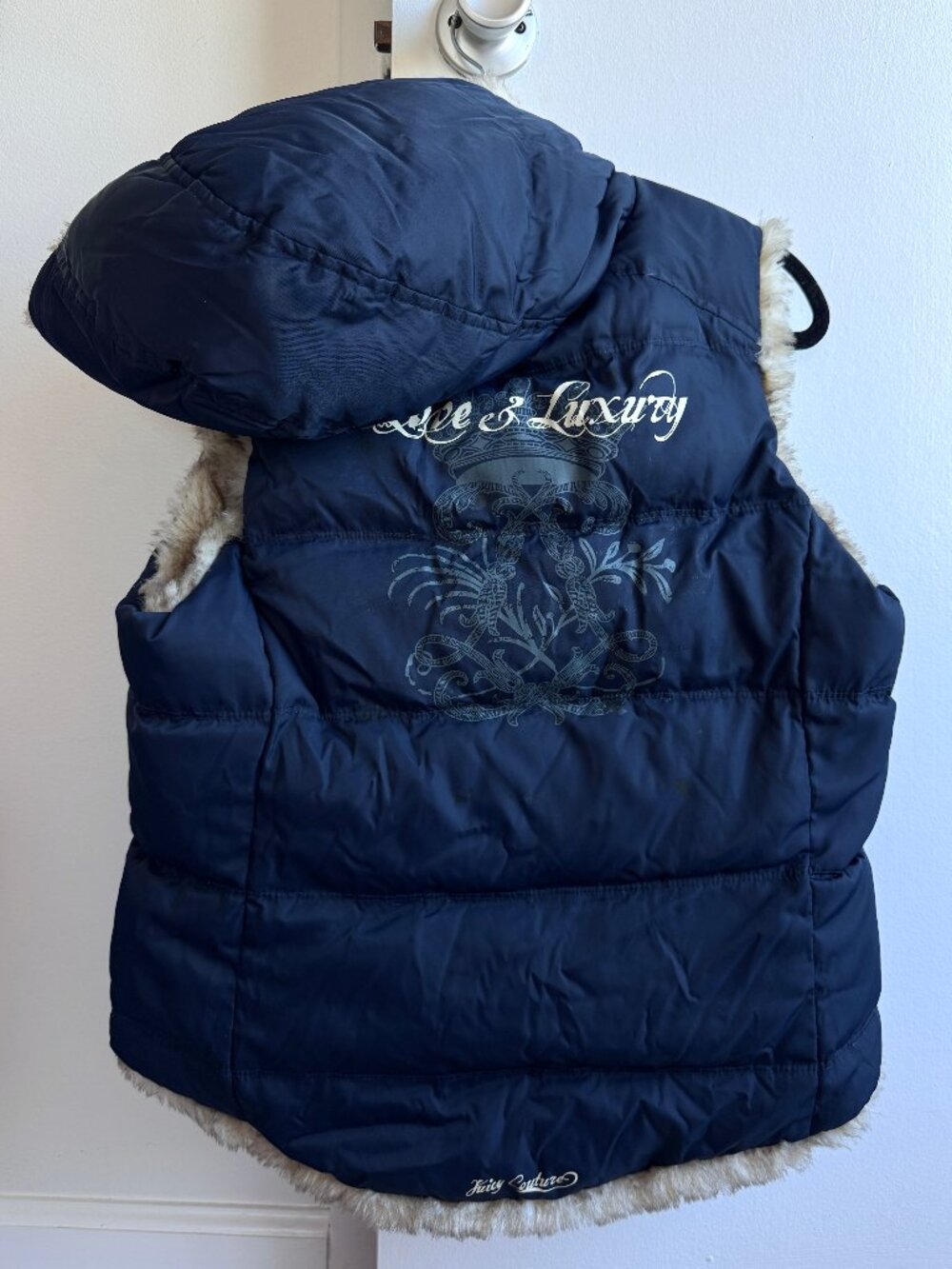 Y2K Vintage Juicy Couture Faux Fur Lined Vest (L)